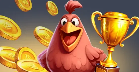 Rode Kokobet kip met gouden beker